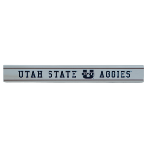 Utah State, U-State, Aggies, Wooden, Block, Sign, White